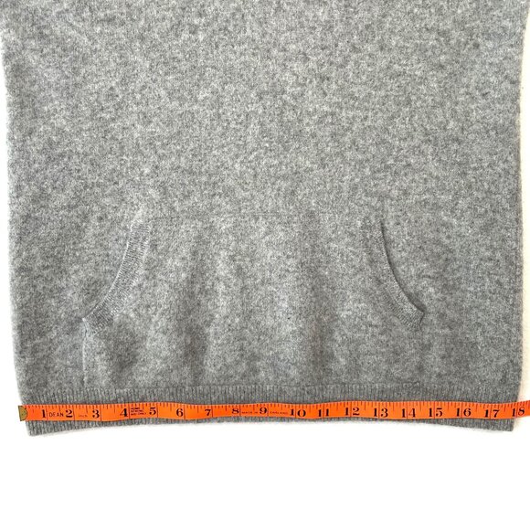 Celeste Gray Cozy Cashmere Hoodie Sweater Long Sleeves V Neck Pocket Size L - Picture 9 of 15